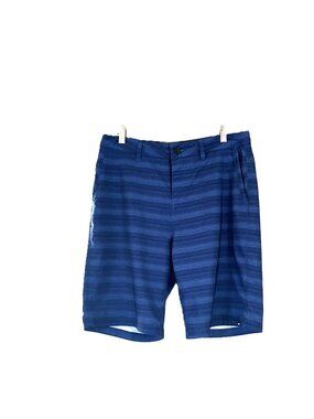 Quiksilver Amphibian Hybrid Shorts Men's Size 30 Blue Striped Boardshort/Chino